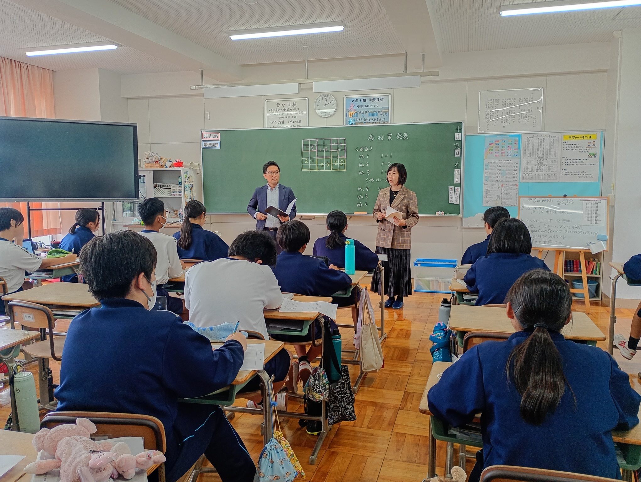 キャリア教育】東庄町立東庄中学校1年生、2年生の夢授業における発表の